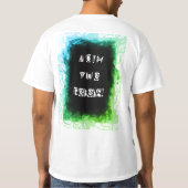 Ooit een rebel, altijd een rebelblauw groen t-shirt (Achterkant)