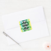 Ooit een rebel, altijd een rebelblauw groen vierkante sticker (Envelop)