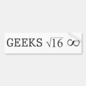 Ooit geeks bumpersticker (Voorkant)
