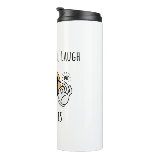 Ooit goed lachen over dit thermosbeker (Geroteerd rechts)