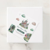 Ooit Green Castle Pastel Baby shower Bedankjes Labels (In situ)