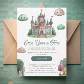 Ooit Green Castle Pastel Baby shower Kaart