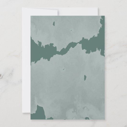 Ooit Green Castle Pastel Baby shower Kaart (Achterkant)