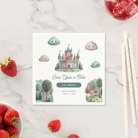 Ooit Green Castle Pastel Baby shower Servet (Insitu)