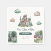 Ooit Green Castle Pastel Baby shower Servet (Voorkant)