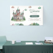 Ooit Green Castle Pastel Baby shower Spandoek (Beurs)