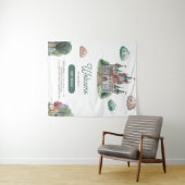 Ooit Green Castle Pastel Baby shower Wandkleed (In Situ (horizontaal))