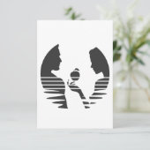 Ooit hands een Apple aan Adam, zwarte versie 1/3 Bedankkaart (Staand voorkant)