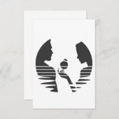 Ooit hands een Apple aan Adam, zwarte versie 1/3 Bedankkaart (Voorkant / Achterkant)