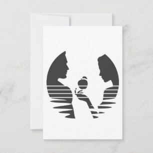 Ooit hands een Apple aan Adam, zwarte versie 1/3 Bedankkaart