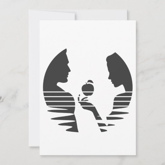 Ooit hands een Apple aan Adam, zwarte versie 1/3 Bedankkaart (Voorkant)