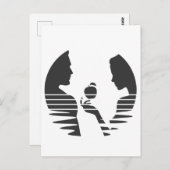 Ooit hands een Apple aan Adam, zwarte versie 1/3 Briefkaart (Voorkant / Achterkant)