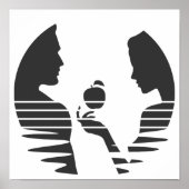 Ooit hands een Apple aan Adam, zwarte versie 1/3 Poster (Voorkant)