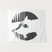 Ooit hands een Apple aan Adam, zwarte versie 1/3 Wandkleed (Voorkant (horizontaal))