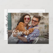 Ooit heeft het een mooie race om het huwelijk. aankondigingskaart (Voorkant / Achterkant)