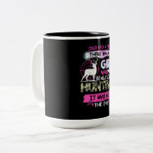 Ooit hield het meisje van jager Gift Tweekleurige Koffiemok (Voorkant links)