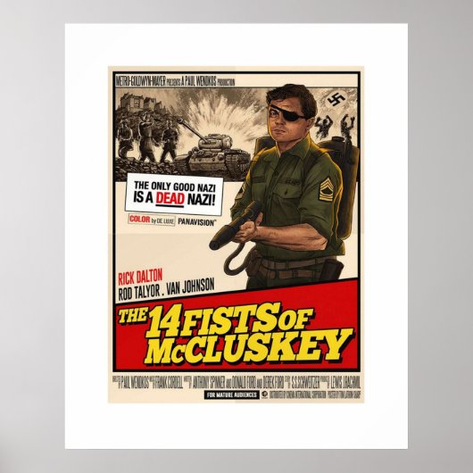Ooit in Hollywood 14 vuisten van Mclusk Poster (Voorkant)