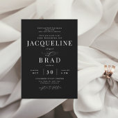 Ooit je zwarte elegante ouders bruiloft kaart