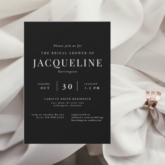 Ooit jouw B/W Elegant Vrijgezellenfeest Kaart