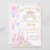 Ooit Magische Prinses Kasteel Verjaardag Kaart (Voorkant)