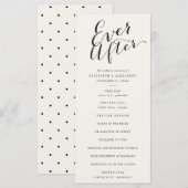 Ooit na calligrafie het klassieke chic Weddenschap Programmakaart (Voorkant / Achterkant)