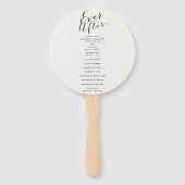 Ooit na Calligrafiescript Chic Wedding Program Handwaaier (Voorkant)