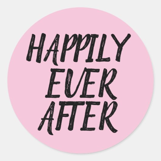 OOIT NA DE WEDDINGSTICKERS GEBEUREN RONDE STICKER (Voorkant)