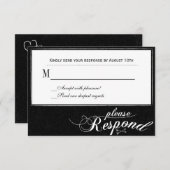 ooit na een chroalkboard-reactiekaart RSVP kaartje (Voorkant / Achterkant)