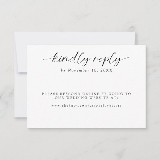 Ooit na het huwelijk met een minimum aan online an RSVP kaartje (Voorkant)