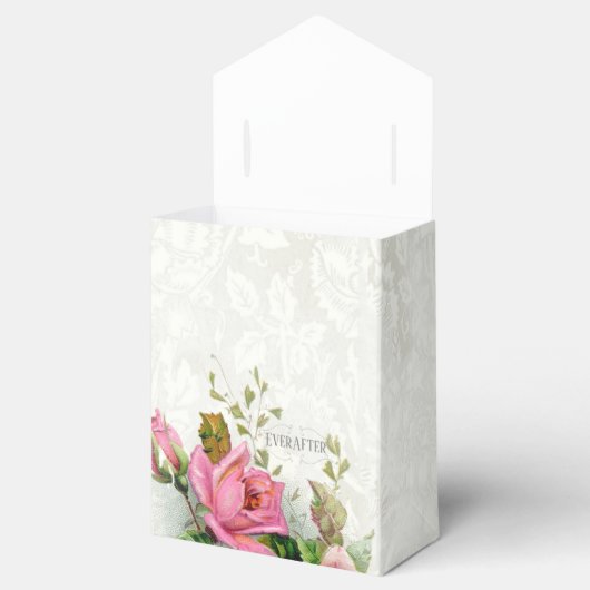 Ooit na  roze Rozen Bedankdoosjes (Geopend)