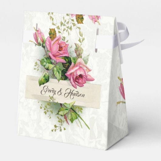 Ooit na  roze Rozen Bedankdoosjes (Achterkant)