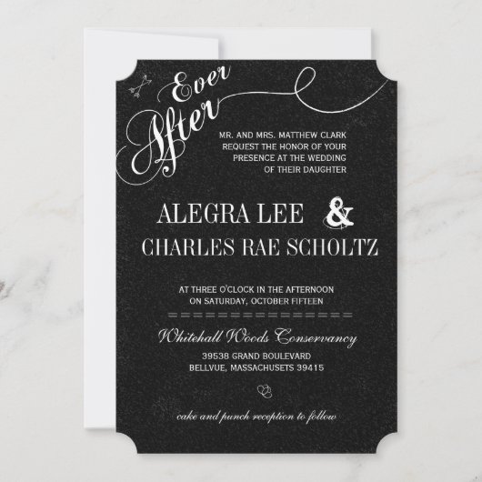 Ooit na uitnodiging van het chroalkboard (Voorkant)