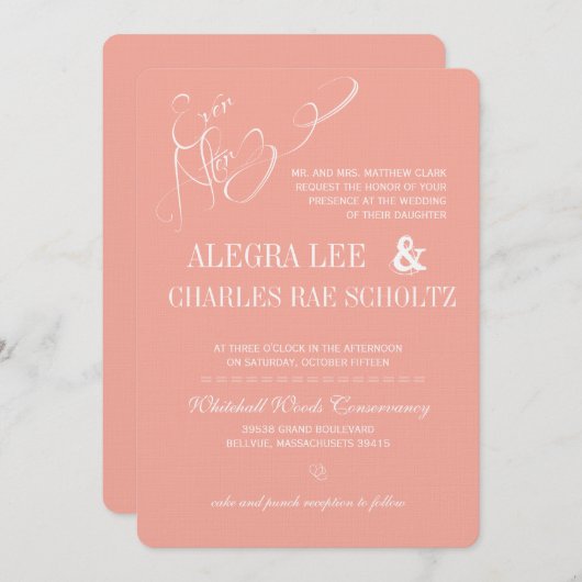 Ooit na uitnodiging van het chroalkboard (Voorkant / Achterkant)