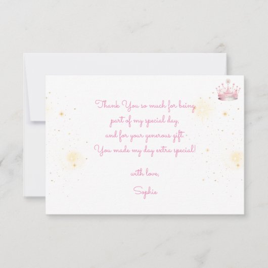 Ooit, Prinses Verjaardag Bedankkaart (Voorkant)