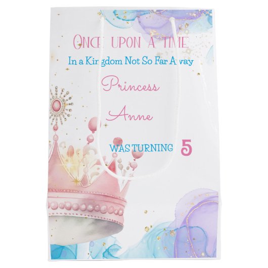 Ooit, Prinses Verjaardag Medium Cadeauzakje (Achterkant)