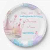Ooit, Prinses Verjaardag Papieren Bordje (Voorkant)