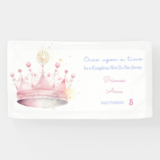 Ooit, Prinses Verjaardag Spandoek (Horizontaal)