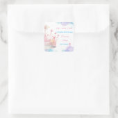 Ooit, Prinses Verjaardag Vierkante Sticker (Tas)