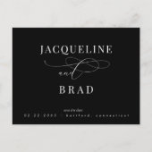 Ooit uw B/W bruiloft Bewaar de datum Briefkaart (Voorkant)