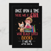 Ooit was er een meisje dat echt boekt feestdagenkaart (Voorkant / Achterkant)