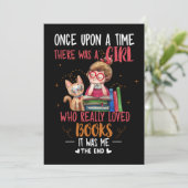 Ooit was er een meisje dat echt boekt feestdagenkaart (Staand voorkant)