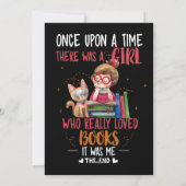 Ooit was er een meisje dat echt boekt feestdagenkaart (Achterkant)