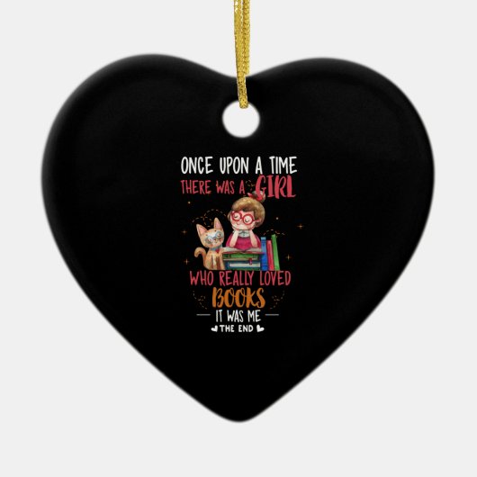 Ooit was er een meisje dat echt boekt keramisch ornament (Voorkant)