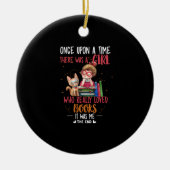 Ooit was er een meisje dat echt boekt keramisch ornament (Voorkant)