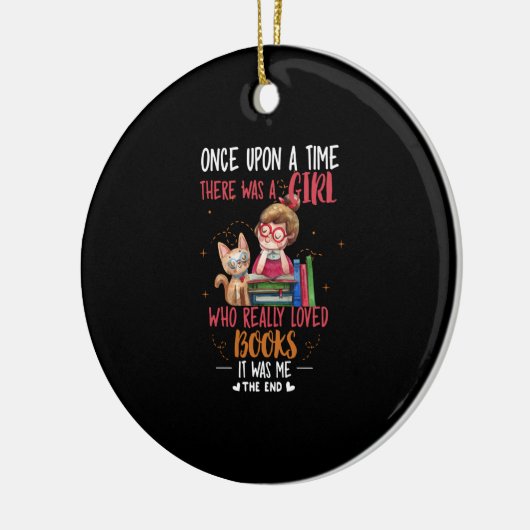 Ooit was er een meisje dat echt boekt keramisch ornament (Links)