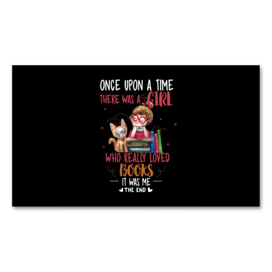 Ooit was er een meisje dat echt boekt magnetisch visitekaartje (Voorkant)