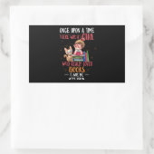 Ooit was er een meisje dat echt boekt rechthoekige sticker (Tas)