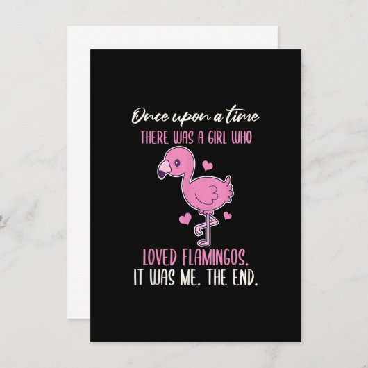 Ooit was er een meisje dat van Flamingos hield Kaart (Voorkant / Achterkant)