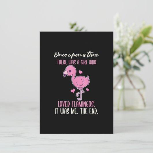 Ooit was er een meisje dat van Flamingos hield Kaart (Staand voorkant)