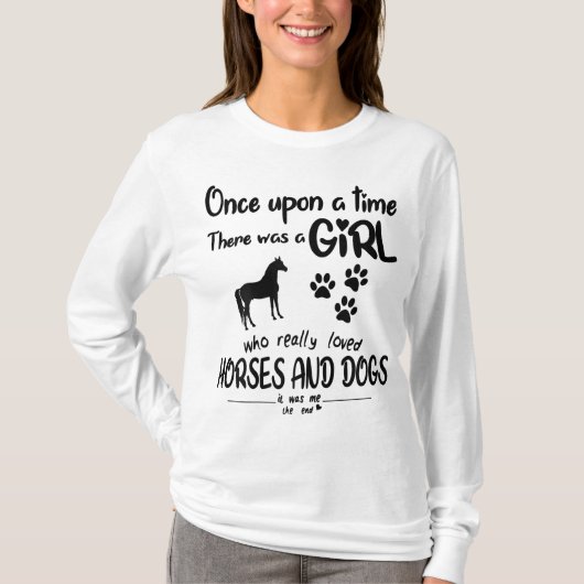 Ooit was er een meisje dat van paarden hield en t-shirt (Voorkant)